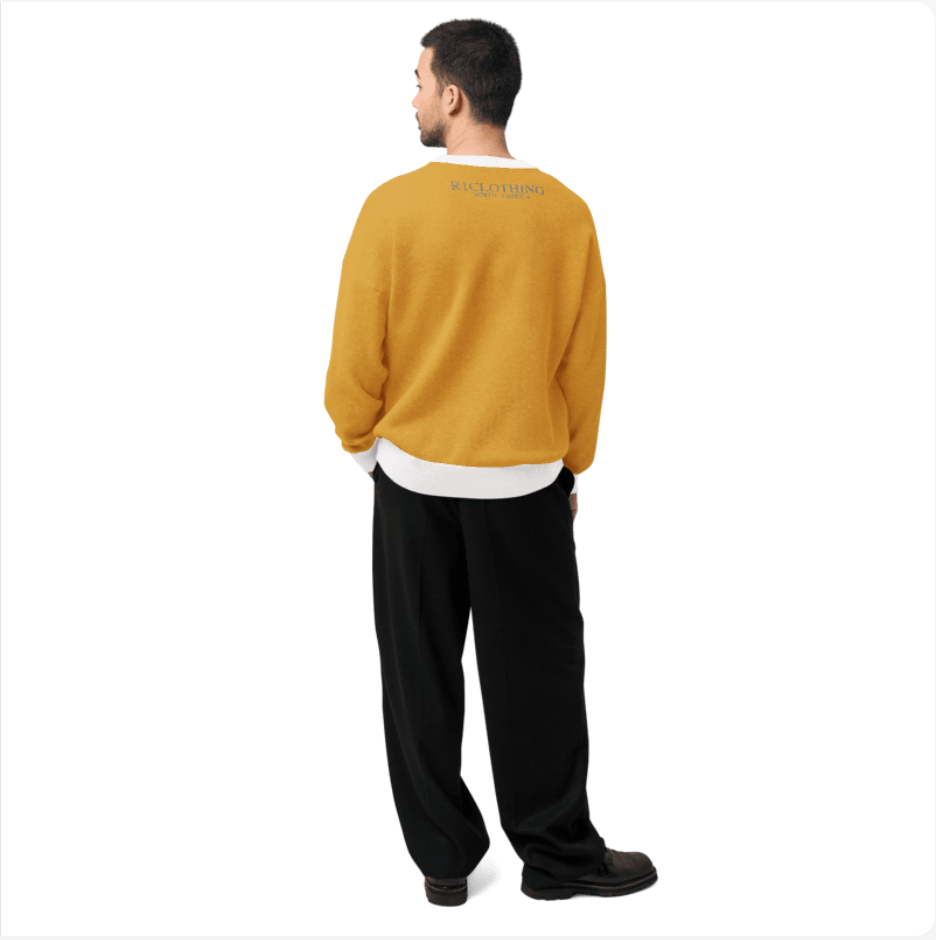 Relaxed fit knitted crew neck sweater